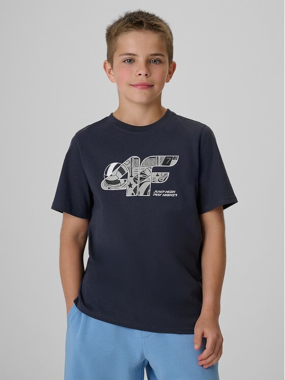 4F 4F T-Shirt 4FJRAW26TTSHM4349-22S Czarny Regular Fit