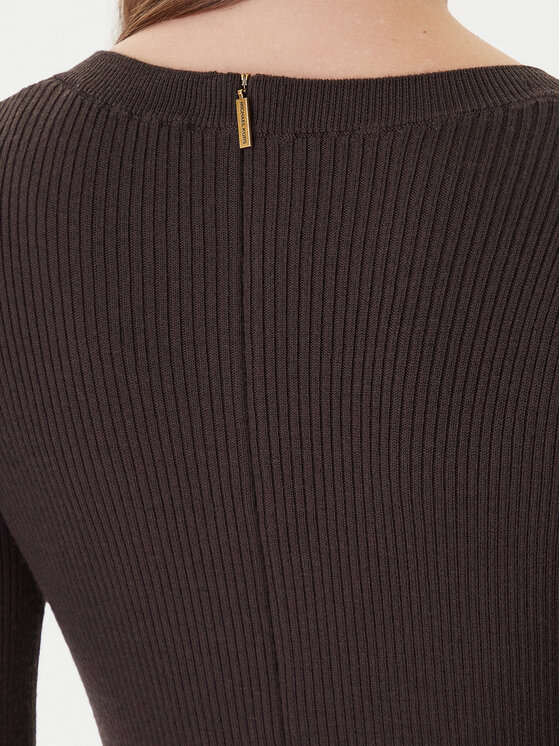 MICHAEL Michael Kors MICHAEL Michael Kors Sukienka dzianinowa MF5835G4VR Brązowy Slim Fit