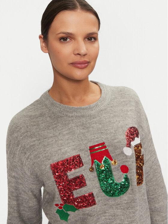 Brave Soul Brave Soul Sweater LKX-230ELF Szürke Regular Fit