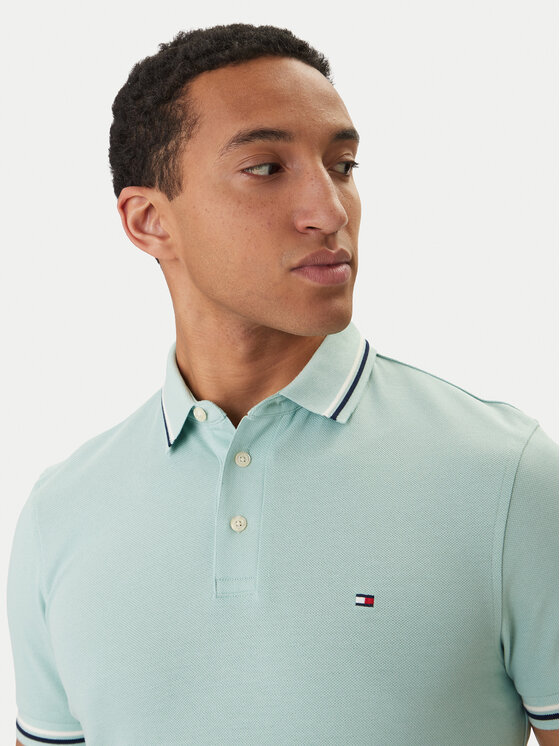 Tommy Hilfiger Tommy Hilfiger Polokošeľa Seasonal MW0MW39993 Zelená Slim Fit