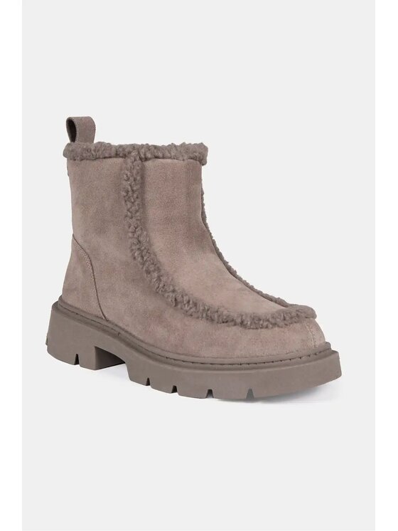 Inuikii Inuikii Polokozačky Biker Suede Béžová