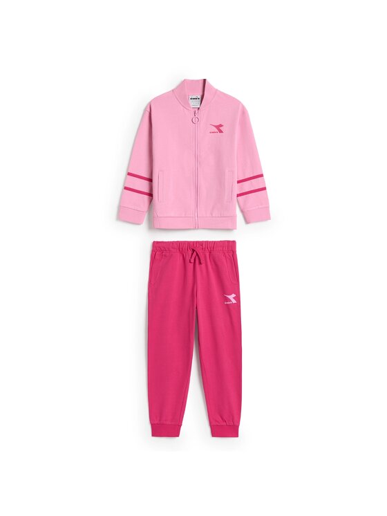 Diadora Diadora Komplet bluza i spodnie materiałowe TRACKSUIT FZ RAINBOW Różowy Regular Fit