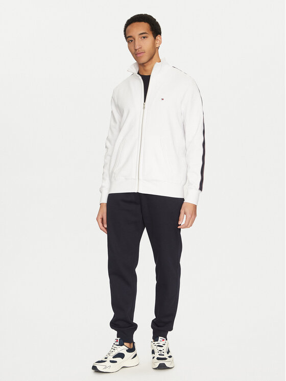 Tommy Hilfiger Tommy Hilfiger Džemperis Global Stripe MW0MW37468 Balta Regular Fit