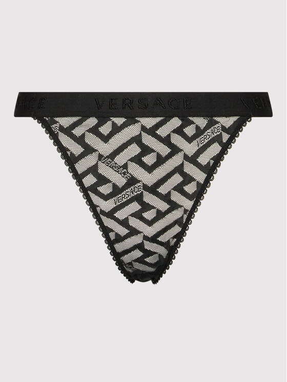 Versace Stringtanga Greca 1002400 Schwarz | Modivo.de