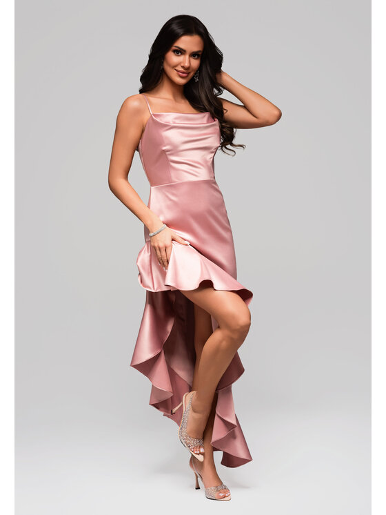 Ombre Ombre Sukienka wieczorowa LA-OM-DLR130 Różowy Regular Fit