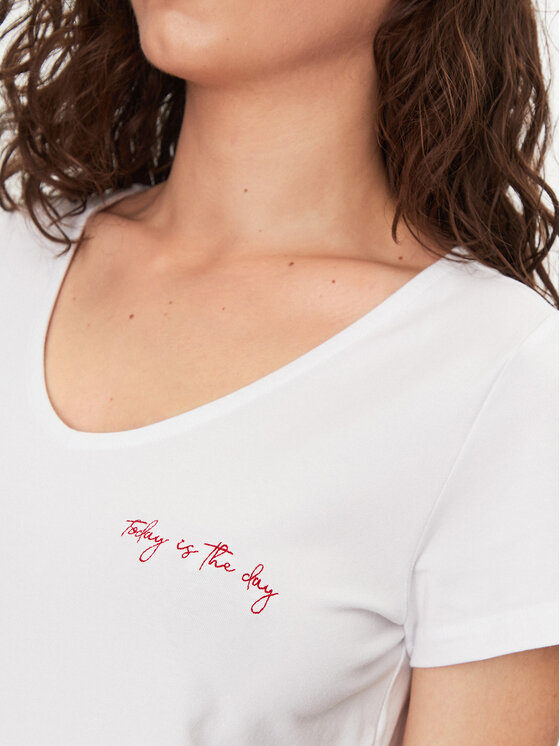 Pieces Pieces T-shirt Silly 17156926 Bijela Regular Fit