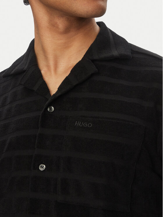 HUGO HUGO Cămașă Ellino 50539351 Negru Relaxed Fit