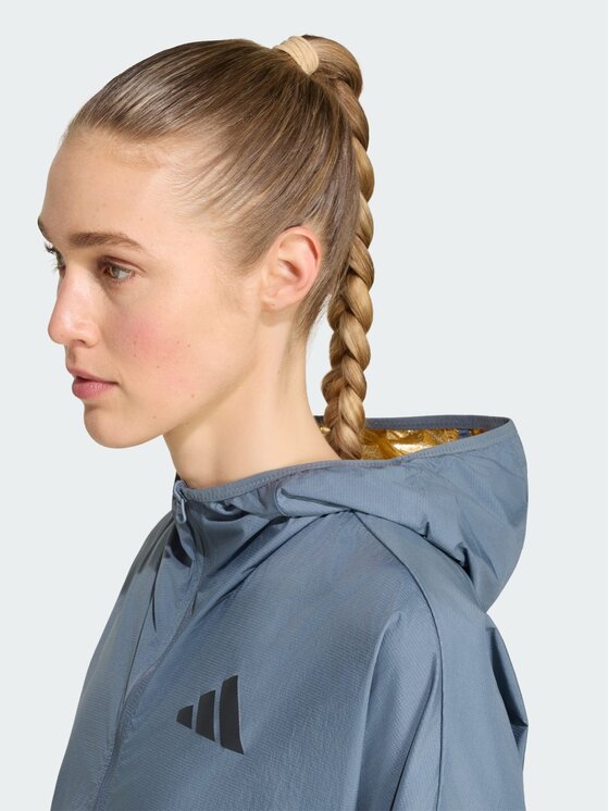 adidas adidas Kurtka do biegania 165376 Czarny Loose Fit