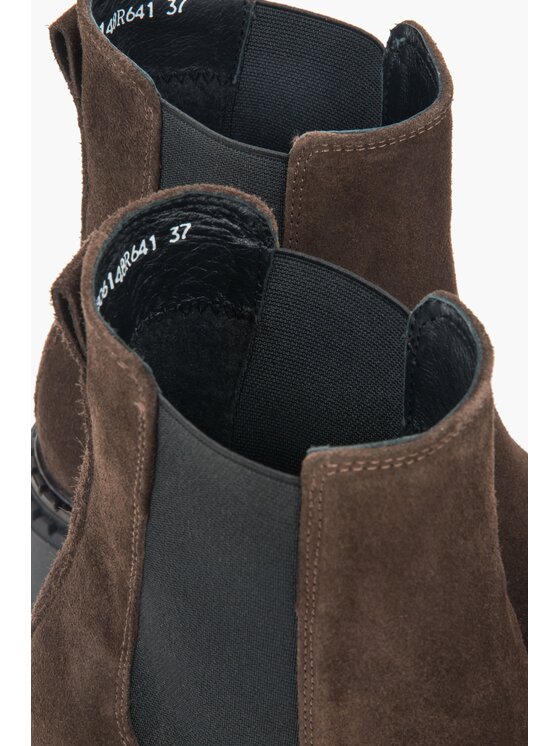 Estro Estro Μποτάκια με λάστιχο ER00118128 Καφέ