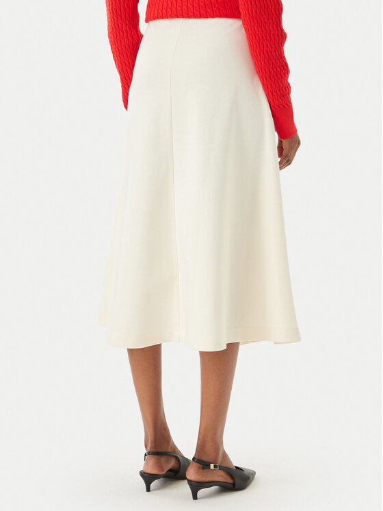 Tommy Hilfiger Tommy Hilfiger Spódnica midi WW0WW47886 Écru Regular Fit