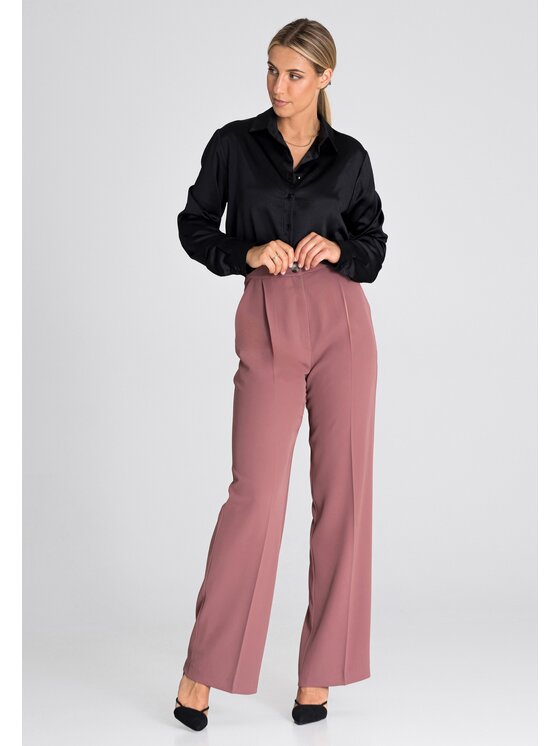 FIGL FIGLFIGL Pantaloni da donna M949 Rosa Regular Fit