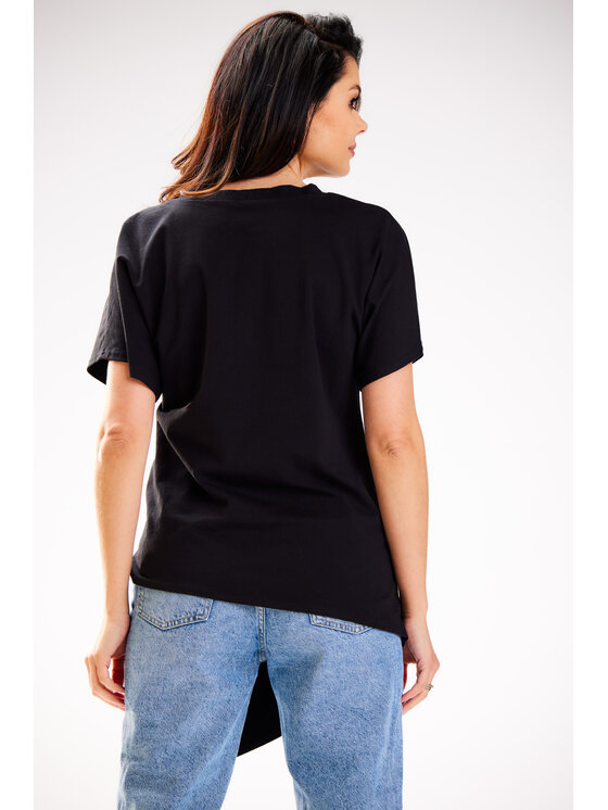 Infinite You Infinite You Bluzka M268 Czarny Basic Fit