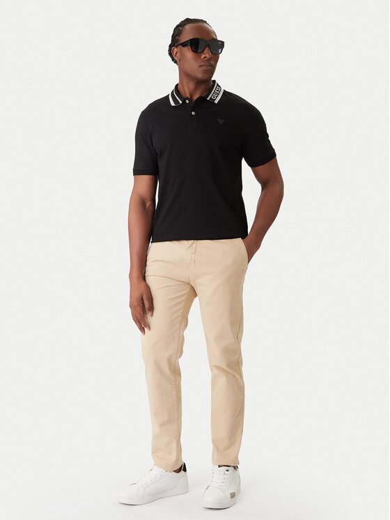 Guess Guess Polo majica M6RP60 K7O64 Črna Regular Fit