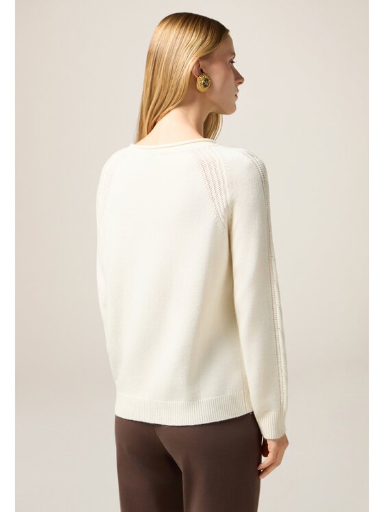 Oltre Oltre Cardigan M320J005058N011 Bianco Regular Fit