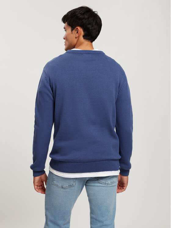 Cross Jeans Cross Jeans Sweter 34252-005 Niebieski Reglan Fit