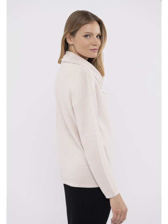 Volcano Volcano Sweter S-LISE Beżowy Regular Fit