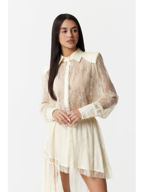 Magda Matyja Magda Matyja Koszula INES SHIRT Kremowy Regular Fit
