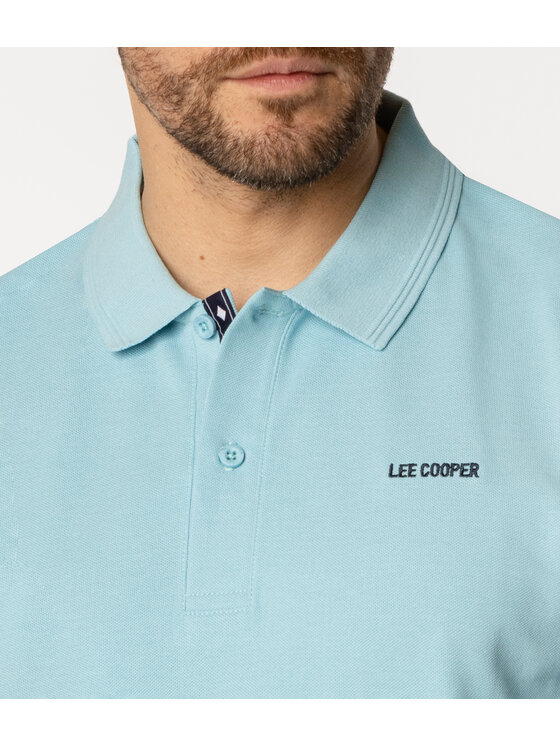 Lee Cooper Lee Cooper Polo TOMM 5026 Turkusowy Regular Fit