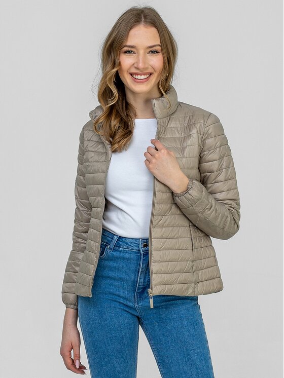 Perso Perso Prechodná bunda BLE260049F Béžová Regular Fit