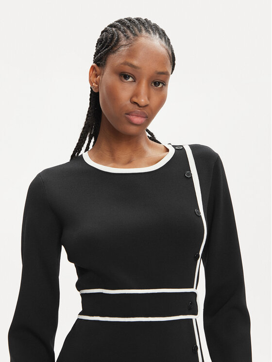 Silvian Heach Silvian Heach Kasdieninė suknelė PGA22128VE Juoda Slim Fit