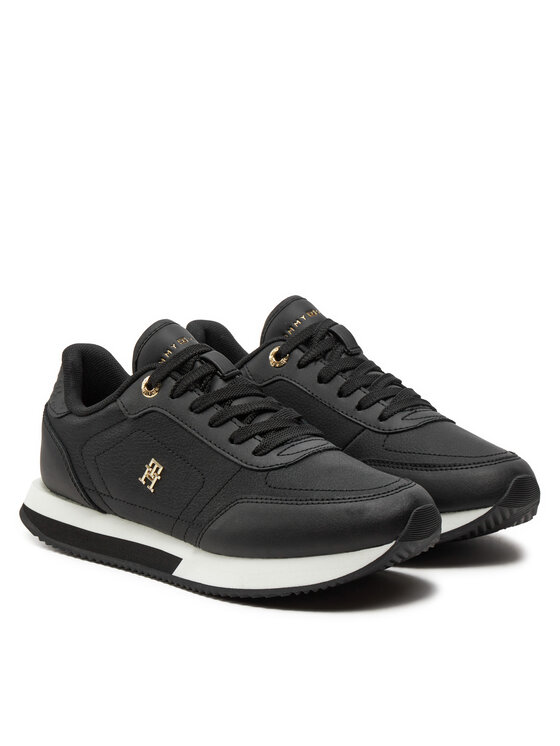 Tommy Hilfiger Tommy Hilfiger Sneakersy Elevated Essent Runner Monogram FW0FW08285 Czarny
