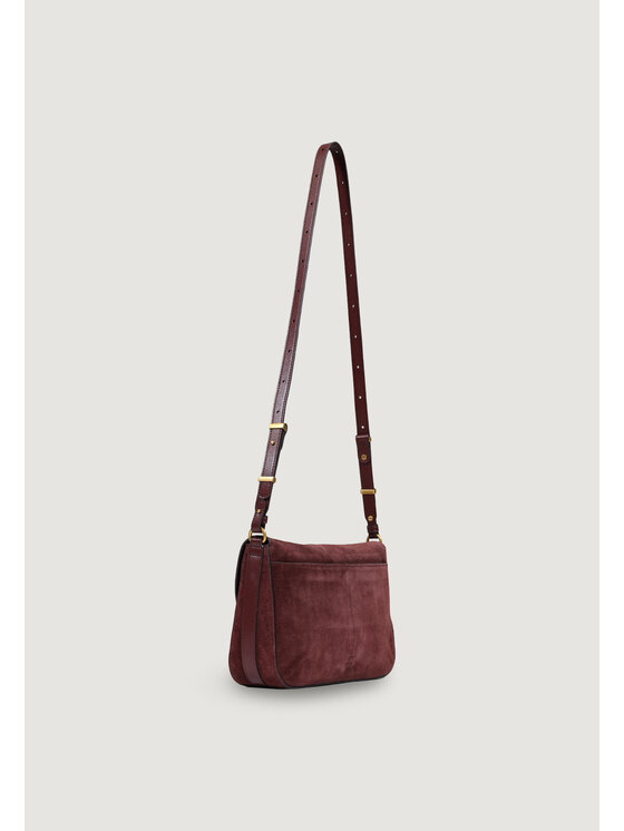 PINKO PINKO Torebka LOVE SATCHEL CLASSIC SUEDE Brązowy