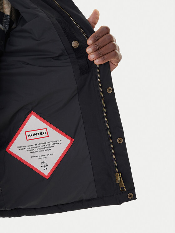 Hunter Hunter Μπουφάν μεταβατικό Ardwell HARM0003252 Μαύρο Regular Fit