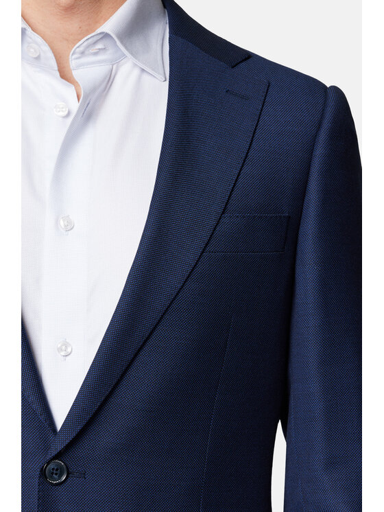 Lancerto Lancerto Garnitur Garnitur Granatowy Wełniany Hartford GA073124000021 Granatowy Slim Fit