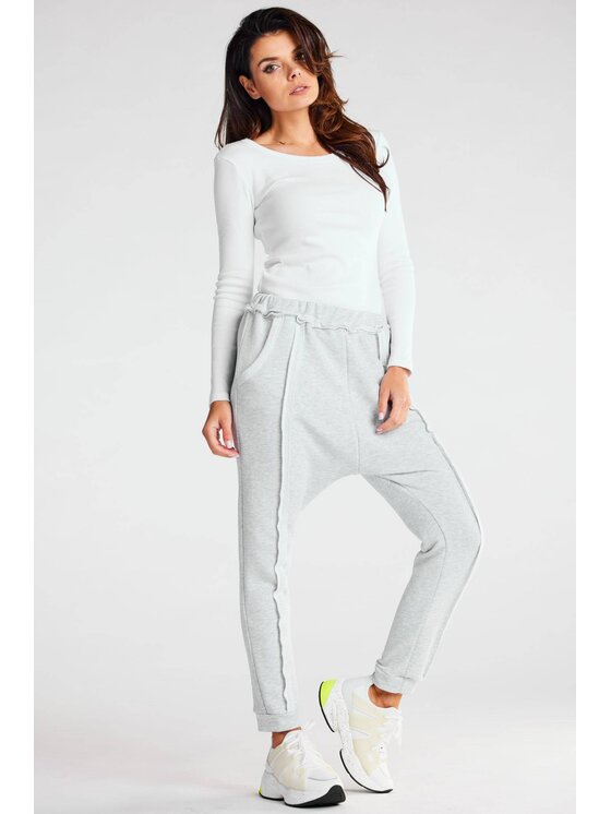 Infinite You Infinite You Dámské kalhoty M274 Šedá Basic Fit