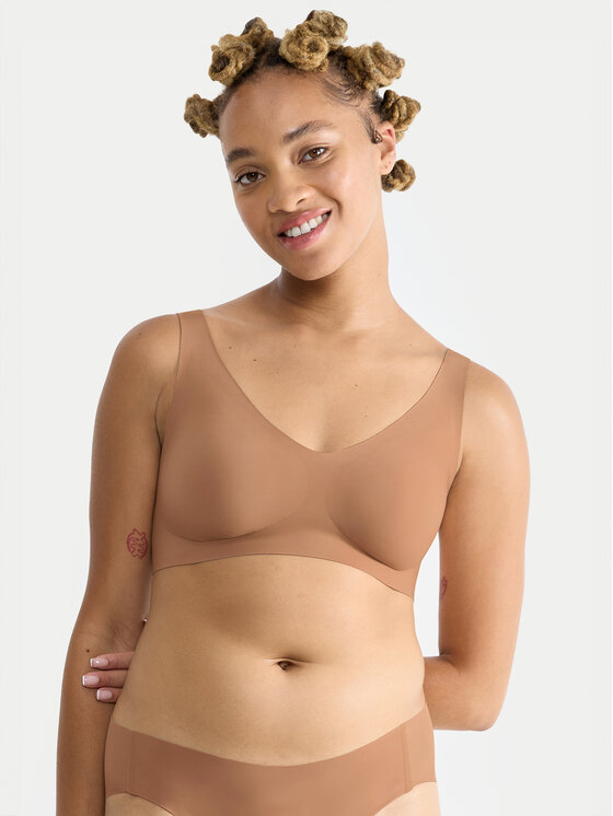 Sloggi Reggiseno senza ferretto Zero Feel 10217728 Marrone, taglia : XS