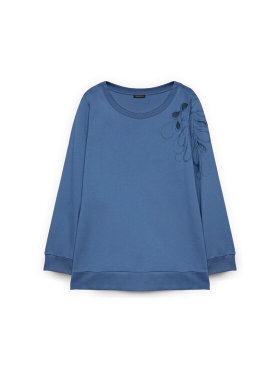 Fiorella Rubino Fiorella Rubino Felpa G843L008937N024 Blu Boxy Fit