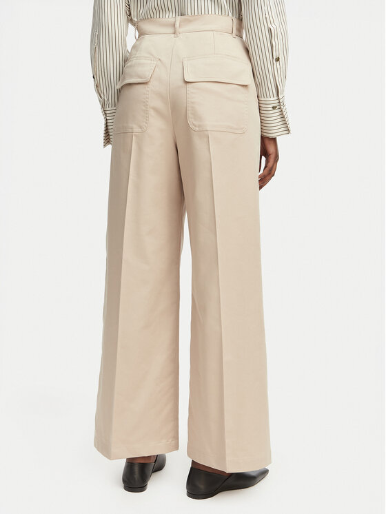 Marella Marella Spodnie palazzo Emme by Marella Aceri 2615131071 Beżowy Wide Leg