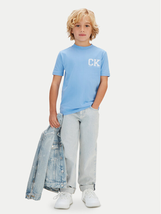 Calvin Klein Calvin Klein T-Shirt Heritage LVCKSJA09B Modrá Regular Fit