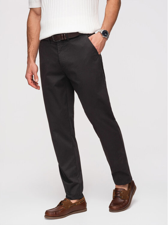Ombre Ombre Chinosy OM-PACP-0293 Czarny Chino Fit