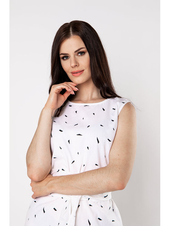 QUIOSQUE QUIOSQUE Každodenné šaty LASTRICO DRESS Biela Regular Fit
