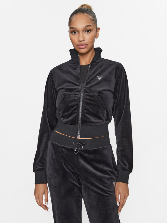 Guess Guess Mikina V3BQ22 KBXI2 Černá Regular Fit