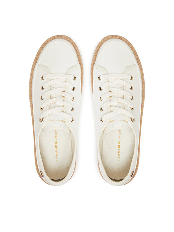 Tommy Hilfiger Tommy Hilfiger Espadrile Vulc Espadrille Sneaker FW0FW08404 Alb
