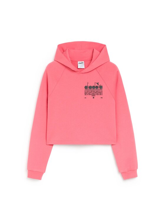 Diadora Diadora Bluza L. HOODIE CROP MANIFESTO Różowy Regular Fit