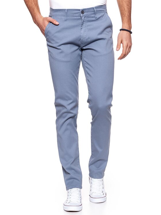 Wrangler Wrangler Chinosy CHINO Niebieski Slim Fit