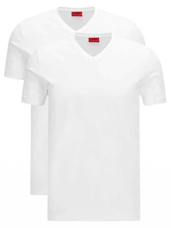 Hugo Hugo Komplet 2 t-shirtów V 50325417 Biały Slim Fit