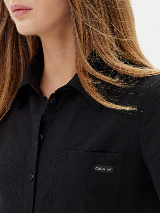 Calvin Klein Jeans Calvin Klein Jeans Hemdkleid J20J225299 Schwarz Regular Fit