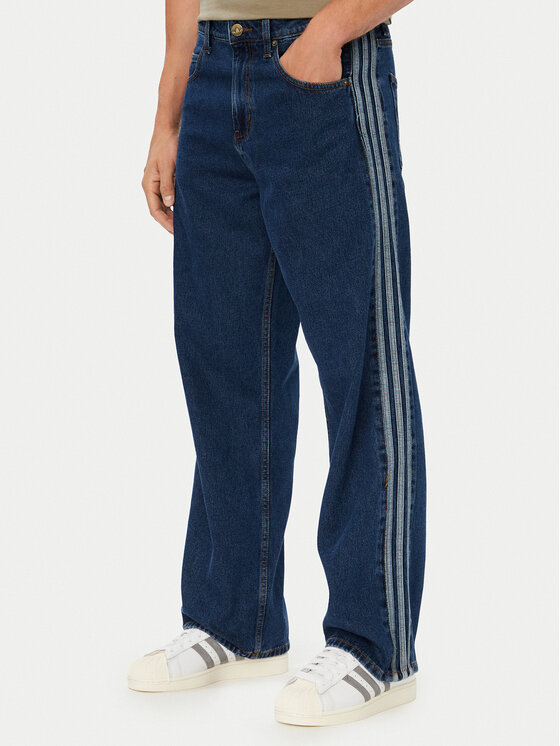 adidas Blugi adicolor Firebird KD1499 Albastru Loose Fit