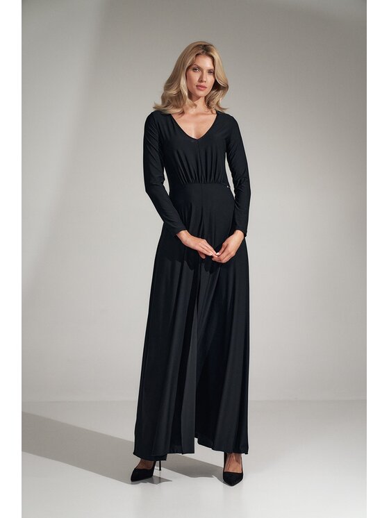 FIGL FIGL Sukienka M727 Czarny Regular Fit