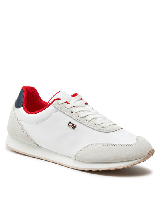 Tommy Hilfiger Tommy Hilfiger Laisvalaikio batai Flag Heritage Runner FW0FW08077 Balta