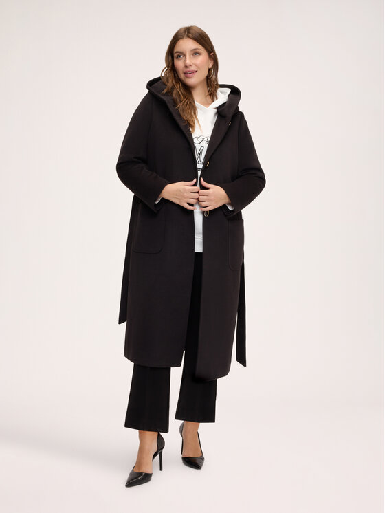 Fiorella Rubino Fiorella Rubino Płaszcz zimowy 0045T000399N033 Czarny Regular Fit