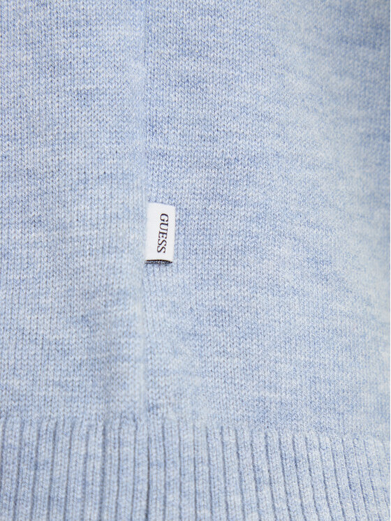 Guess Jeans Guess Jeans Bluză cu gât W4BR15 Z3HO2 Albastru celest Regular Fit