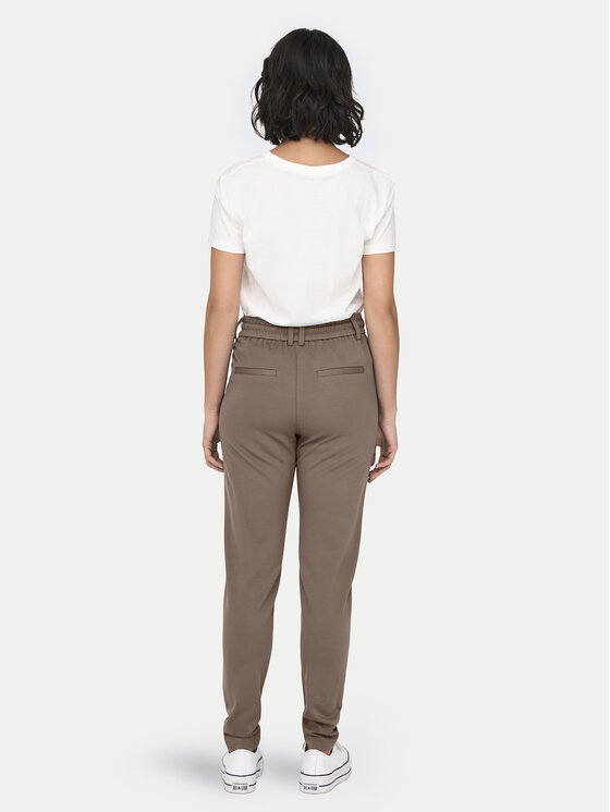 ONLY ONLY Hlače iz tkanine Poptrash 15115847 Rjava Regular Fit