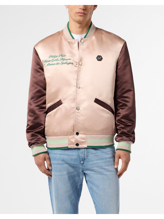 PHILIPP PLEIN PHILIPP PLEIN Kurtka bomber 29812 Beżowy Regular Fit