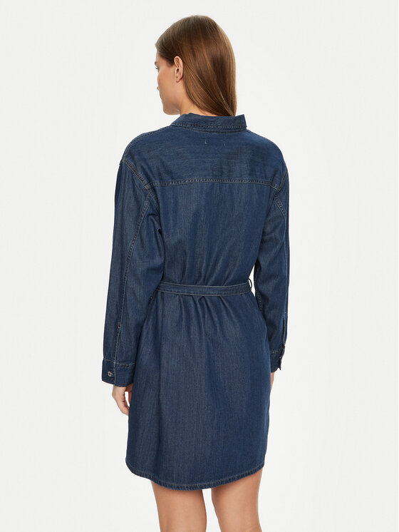 Calvin Klein Jeans Calvin Klein Jeans Рокля тип риза J20J225008 Тъмносин Regular Fit