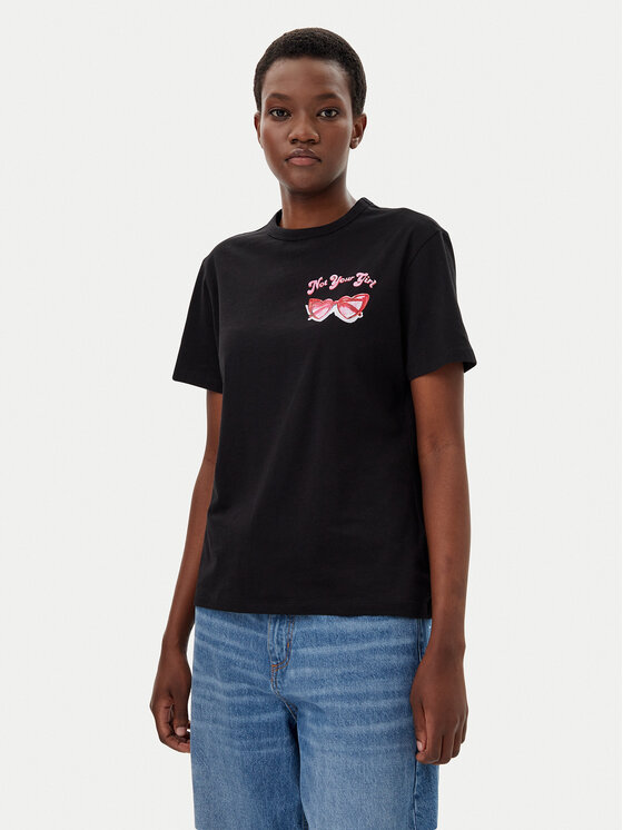 HUGO HUGO T-Shirt Damacia_5 50540237 Czarny Regular Fit